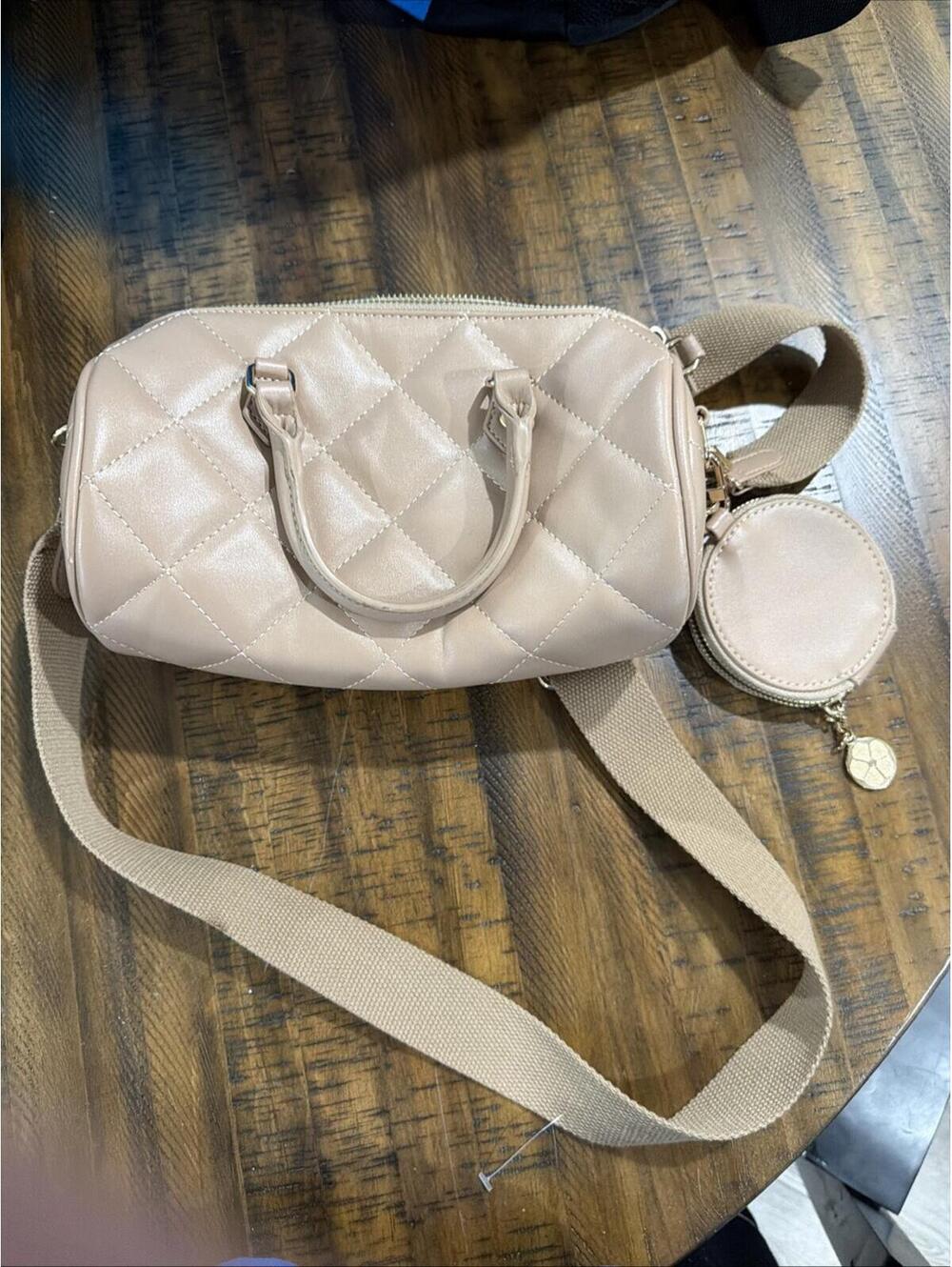 Calfland Purse Detachable Change Purse Shoulder Strap